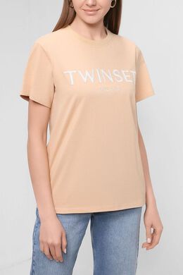 TWINSET: Хлопковая футболка 