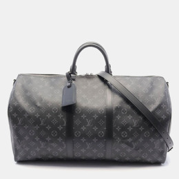 Louis Vuitton: Чёрная сумка  Keepall