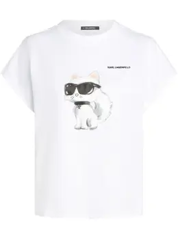 Karl Lagerfeld: Белая футболка  Choupette