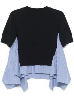 sacai: Синяя футболка 