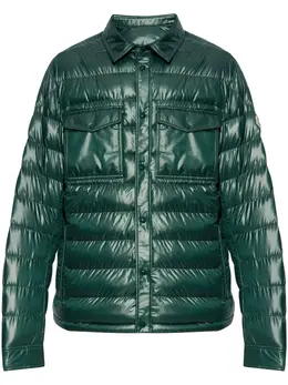 Moncler: Зелёная куртка 