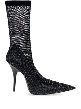 Balenciaga: Чёрные ботинки 