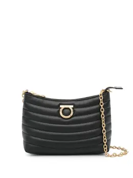 Ferragamo: Чёрная сумка  Gancini