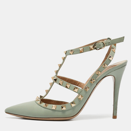 Valentino: Зелёные туфли  Rockstud