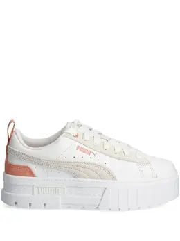 PUMA: Белые кроссовки  Mayze