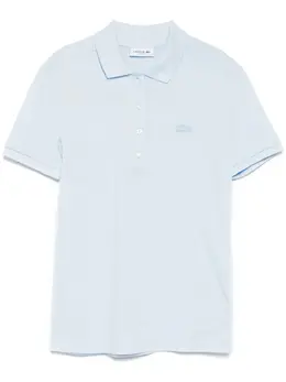 Lacoste: Голубое поло 