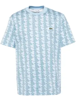 Lacoste: Голубая футболка 