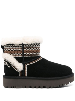 UGG: Чёрные угги  Classic Mini