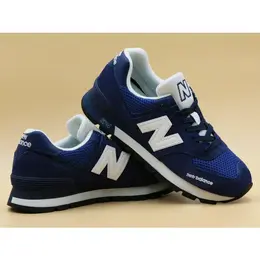 New Balance: Голубые кроссовки  574