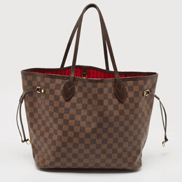 Louis Vuitton: Коричневая сумка  Neverfull MM