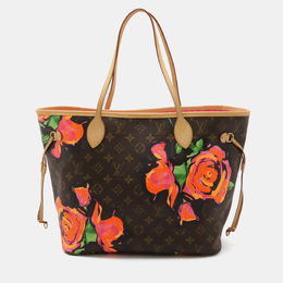 Louis Vuitton: Розовая сумка-шоппер  Neverfull MM