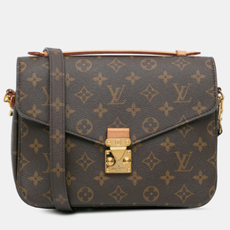 Louis Vuitton: Коричневая сумка  Pochette