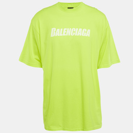 Balenciaga: Жёлтая футболка 