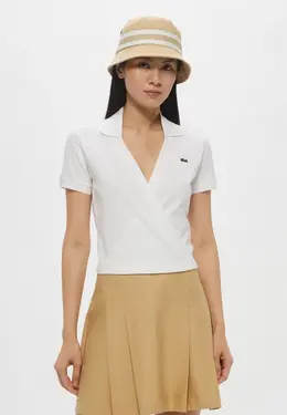 Lacoste: Белое поло 