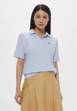 Lacoste: Голубое поло 