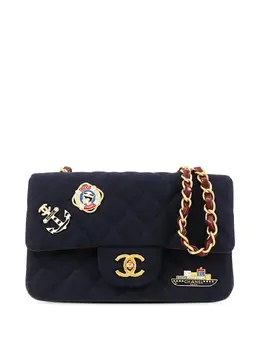 CHANEL Pre-Owned: Голубая сумка через плечо 
