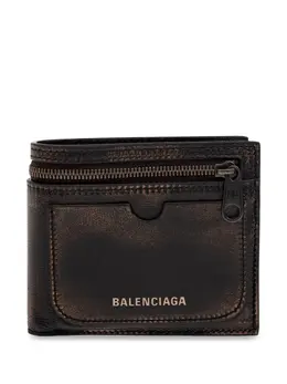 Balenciaga: Коричневый кошелёк 