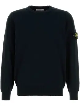 Stone Island: Чёрный свитер  Compass