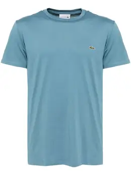 Lacoste: Голубая футболка 