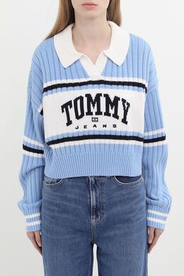 Tommy Jeans: Голубой свитер 