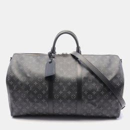 Louis Vuitton: Чёрная сумка  Keepall