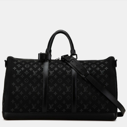 Louis Vuitton: Чёрная сумка  Keepall