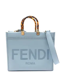 Fendi Pre-Owned: Голубая сумка-шоппер 