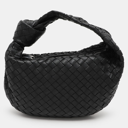 Bottega Veneta: Чёрная сумка  Intrecciato