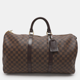 Louis Vuitton: Коричневая сумка  Keepall 50