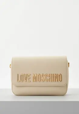 Love Moschino: Бежевая сумка 