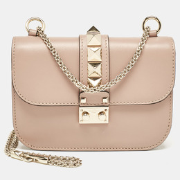 Valentino: Бежевая сумка  Rockstud