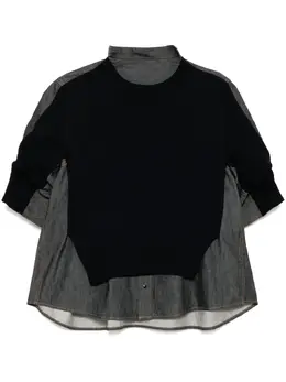 sacai: Голубой топ 