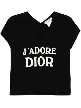 Christian Dior Pre-Owned: Чёрная футболка 