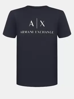 Armani Exchange: Тёмная футболка 