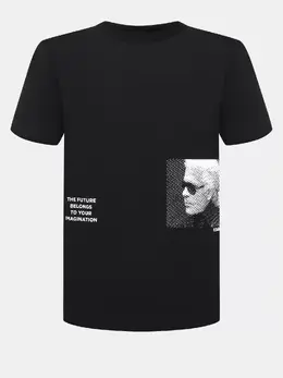 Karl Lagerfeld: Чёрная футболка 