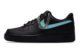 Nike: Чёрные кроссовки  Air Force 1