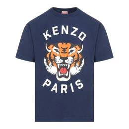 Kenzo: Голубая футболка 