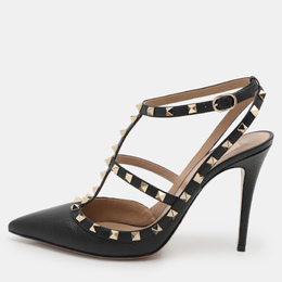 Valentino: Чёрные сандалии  Rockstud