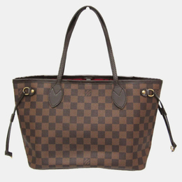 Louis Vuitton: Коричневая сумка-шоппер  Neverfull