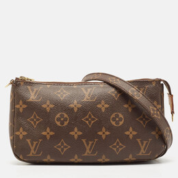 Louis Vuitton: Коричневая сумка  Pochette Accessoires