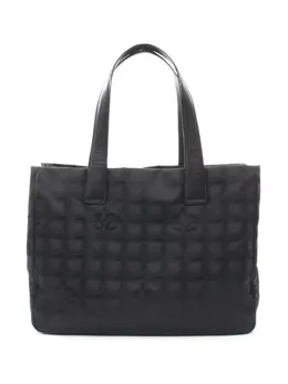 CHANEL Pre-Owned: Чёрная сумка-шоппер 