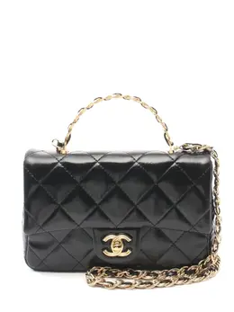 CHANEL Pre-Owned: Чёрная сумка-шоппер 