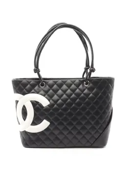 CHANEL Pre-Owned: Чёрная сумка-шоппер 
