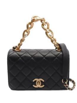 CHANEL Pre-Owned: Чёрная сумка 