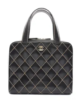 CHANEL Pre-Owned: Чёрная сумка-шоппер 