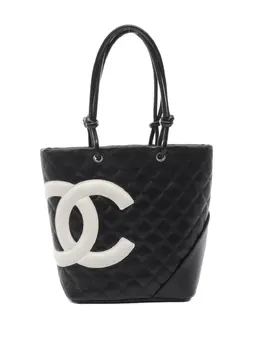 CHANEL Pre-Owned: Чёрная сумка-шоппер 