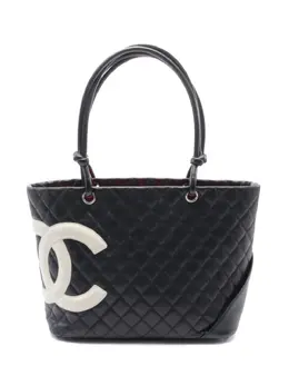 CHANEL Pre-Owned: Чёрная сумка-шоппер 