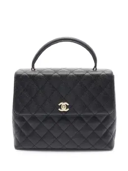 CHANEL Pre-Owned: Чёрная сумка-шоппер 