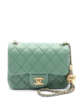 CHANEL Pre-Owned: Зелёная сумка 
