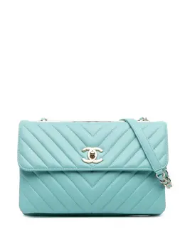 CHANEL Pre-Owned: Голубая сумка 